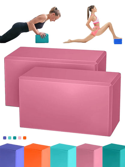 1pc High Density Yoga Foam Blocks Non-slip Solid Color Yoga Balance Fitness Dance Supplies For Yoga Pilates And Meditation Beauty World Shop