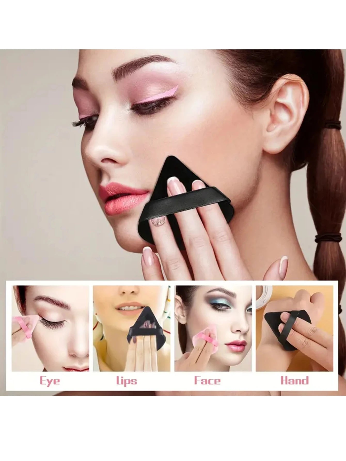2Pcs/100Pcs  Triangle Powder Puff For Loose Powder Liquid Cosmetic Soft Plush Powder Puff Makeup Foundation Puff Makeup Tool Beauty World Shop