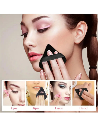 2Pcs/100Pcs  Triangle Powder Puff For Loose Powder Liquid Cosmetic Soft Plush Powder Puff Makeup Foundation Puff Makeup Tool Beauty World Shop