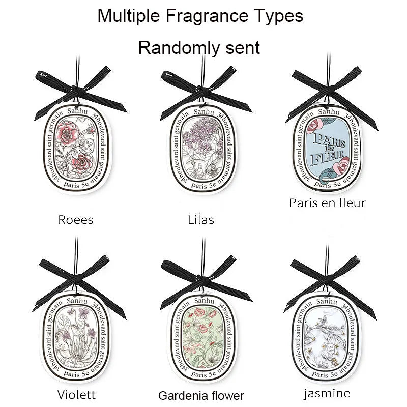 6Pcs Air Freshener Car Perfume Natural Scented Paper Auto Hanging Decoration fragrant tablets Aromatherapy Accessories Interior Beauty World Shop