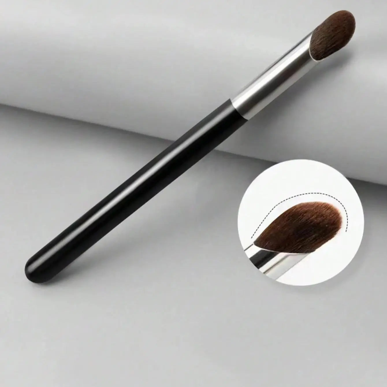 1/2/3Pcs Black Round Head Concealer Makeup Brush, Seamless Coverage For Blemishes, Acne Marks And Dark Circles Beauty World Shop