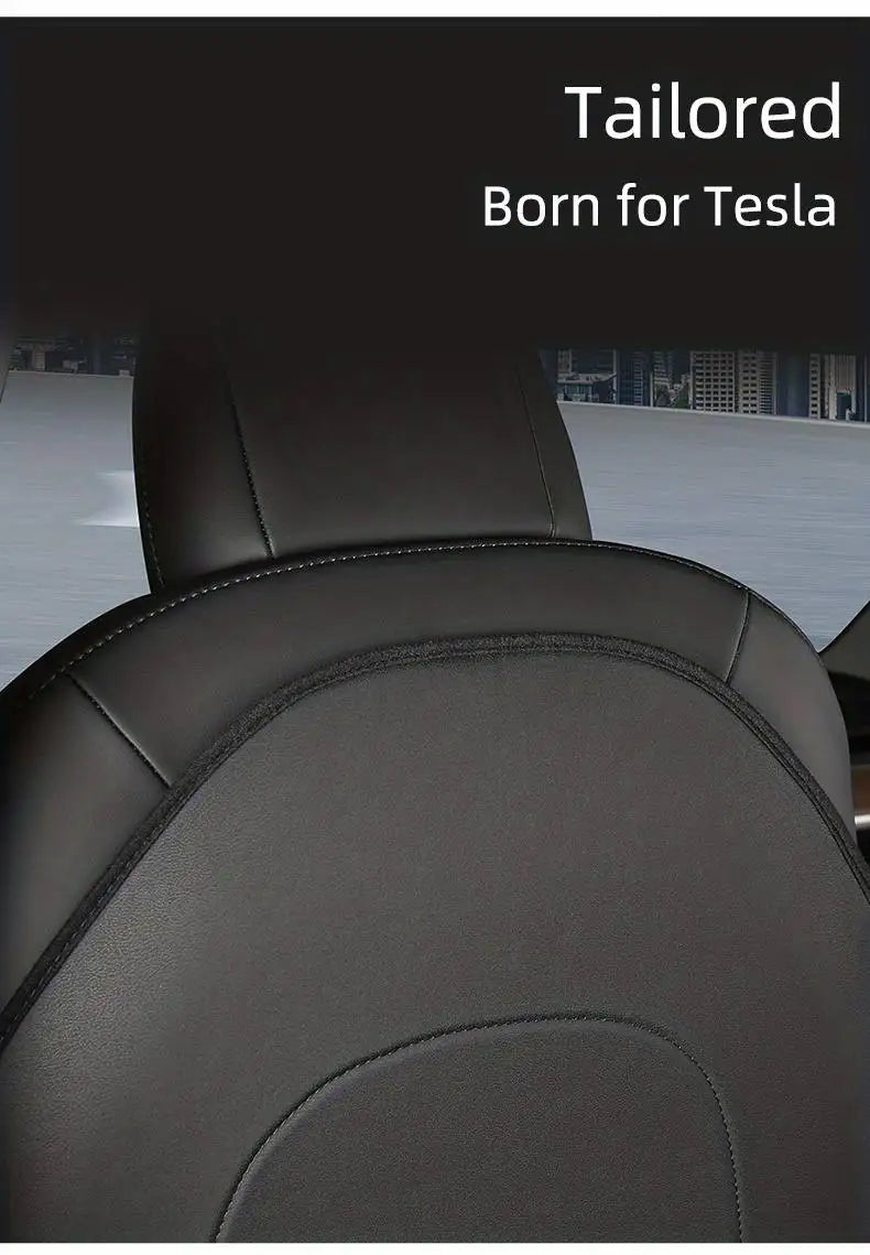 Car Seat Back Protective Mat For Tesla Model 3 / Y Full Seat Anti Kick Pad Leather Anti Scratch Protector Mats Car Accessories Beauty World Shop