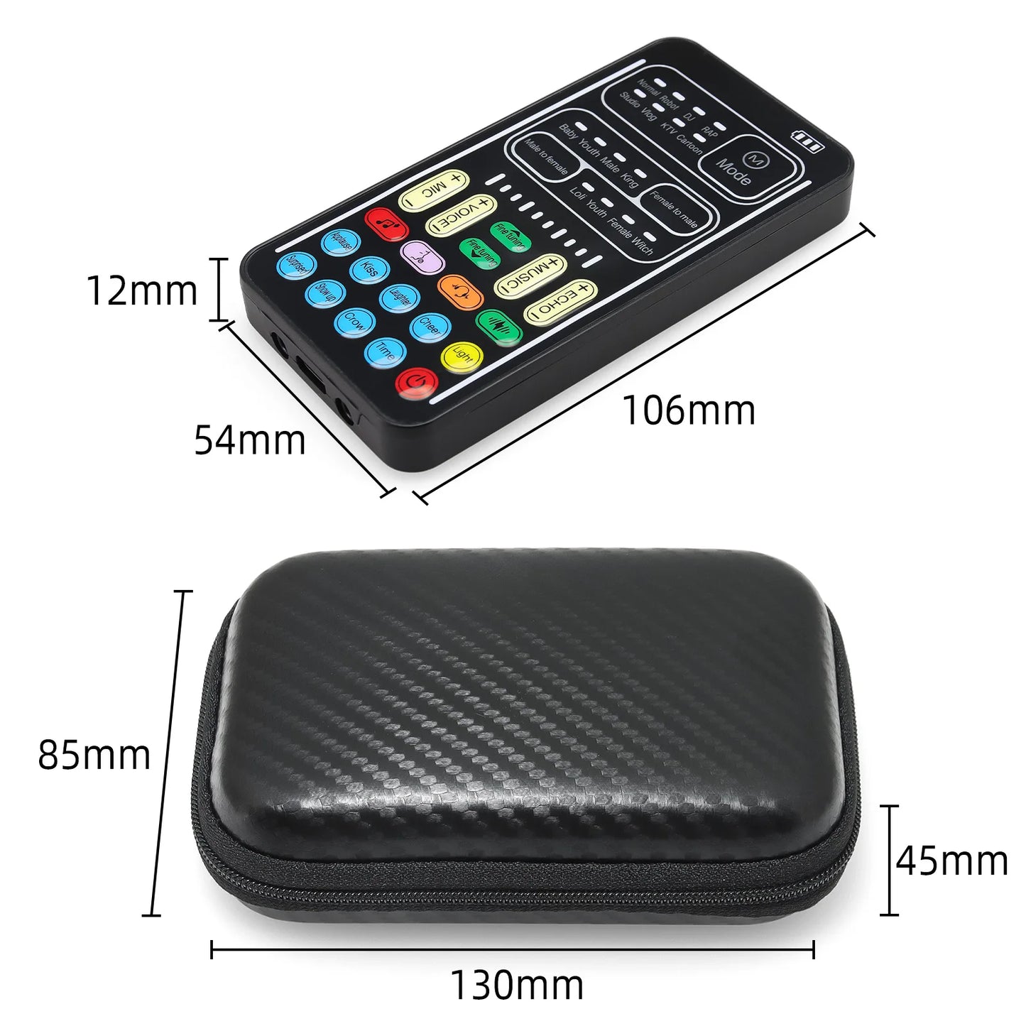 New I9 Mini Voice Changer Live Sound Card  + Headphones + Microphone Audio 8 Sound Effect Machine Equipment Voice Card for Phone Beauty World Shop