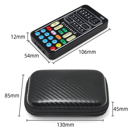 New I9 Mini Voice Changer Live Sound Card  + Headphones + Microphone Audio 8 Sound Effect Machine Equipment Voice Card for Phone Beauty World Shop