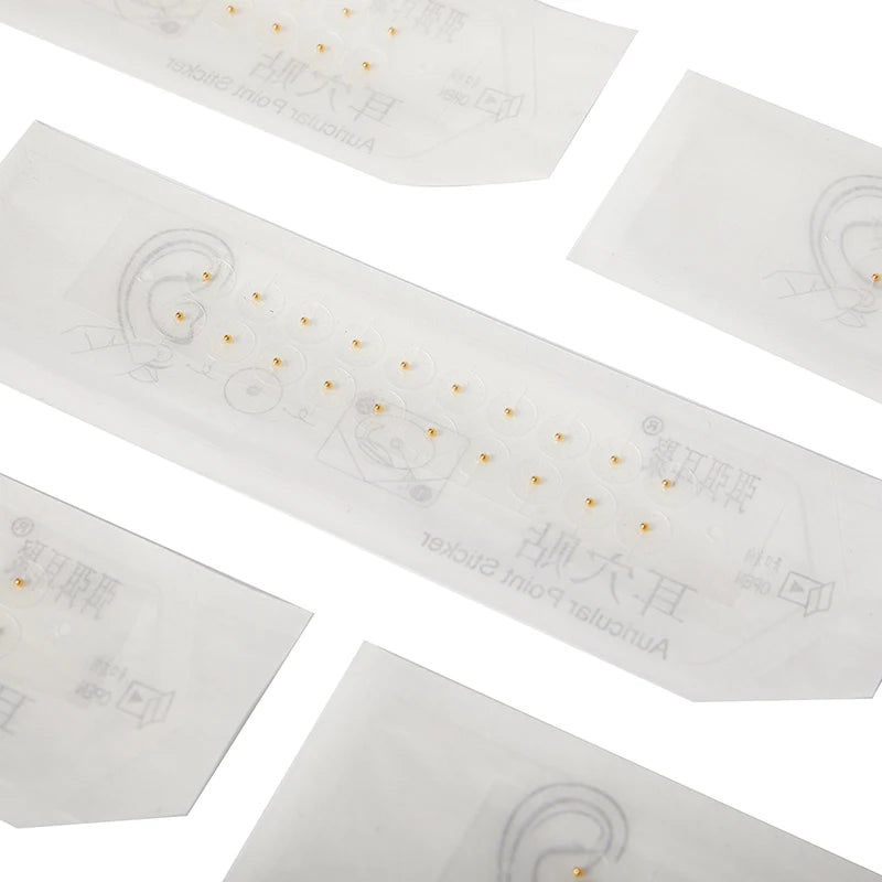 100/200pcs Clear Ear Point Stickers Ear Pressure Stick Acupuncture Magnetic Beads Auricular Ear Stickers Massage Ear Stickers Beauty World Shop