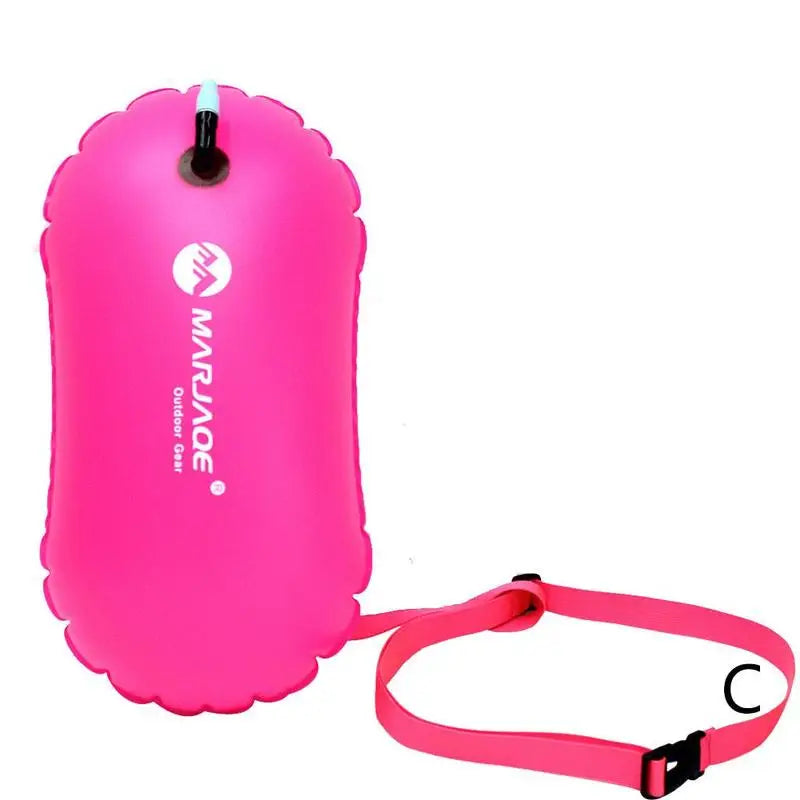 Swimming pool Buoy Tow Floats Inflatable Life Saving Swim Buoy PVC Inflated Air Drying Bag Drift Bag  pool accessory Open Water Beauty World Shop