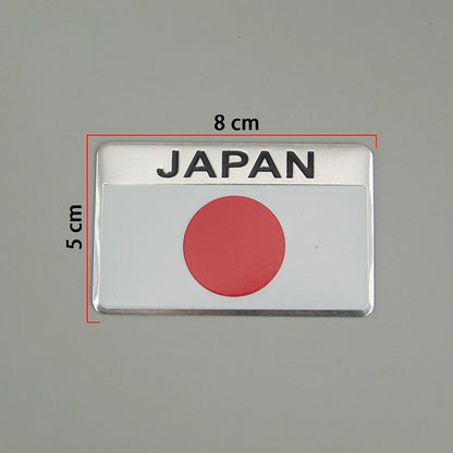 1pcs Metal Car Stickers Multi-style Japan National Flag Motorbike Universally self-adhesive Decoration Styling Emblem Beauty World Shop