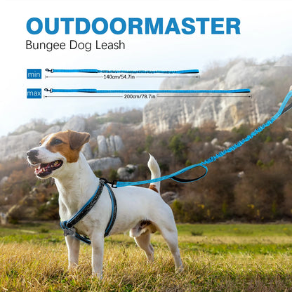 Bungee Dog Leash, Heavy Duty Dog Leash with Shock Absorption, 2 Padded Handles Training Leash, Improved Dog Safety and Comfort