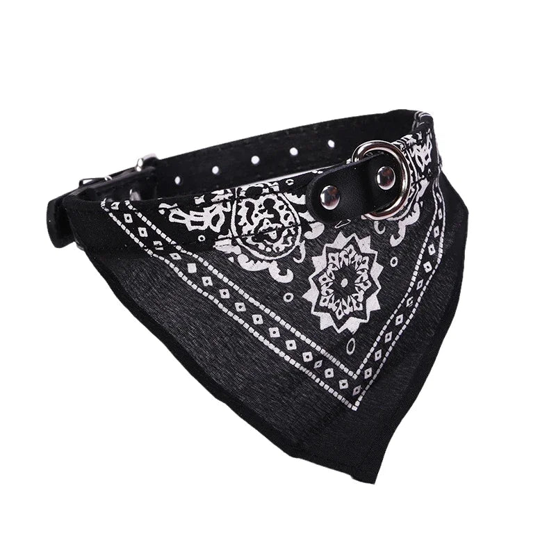 PU Cat Dog Collar with Scarf for Small Medium Dogs Chihuahua Corgi Puppy Adjustable Collars Pet Supplies accesorios para perros Beauty World Shop