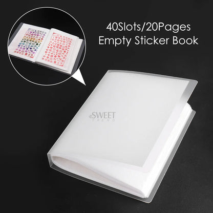 100 Slots Empty Nail Art Sticker Storage Book Album Exhibition Decals Collecting Organizer Holder Display Notebook Manicure Tool Beauty World Shop