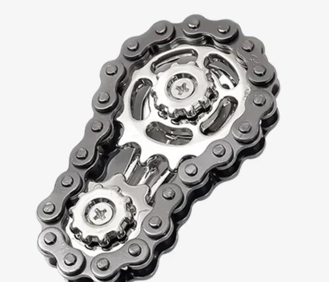 Sprocket Flywheel Flywheel Flying Top Flying Disk Anti-Anxiety Ornaments Metal Bicycle Chain EDC Rotating Flying Disk Adult Toy Beauty World Shop