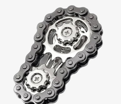 Sprocket Flywheel Flywheel Flying Top Flying Disk Anti-Anxiety Ornaments Metal Bicycle Chain EDC Rotating Flying Disk Adult Toy Beauty World Shop