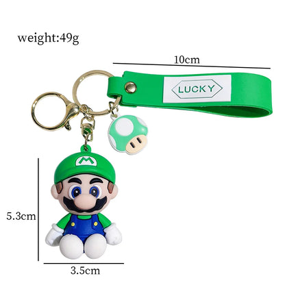 19 Styles Anime Keychain Mario Bros Luigi Toad Bowser Action Figure Model PVC Cartoon Bag Doll Pendant Toys Gift Beauty World Shop