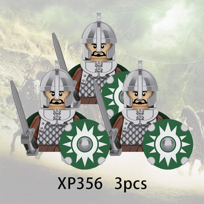 3pcs Lord Rings Elves Orcs Army Dwarf Rohan Mini Action Toy Figures Building Blocks Assembly Toys for Kids Birthday Gift Beauty World Shop