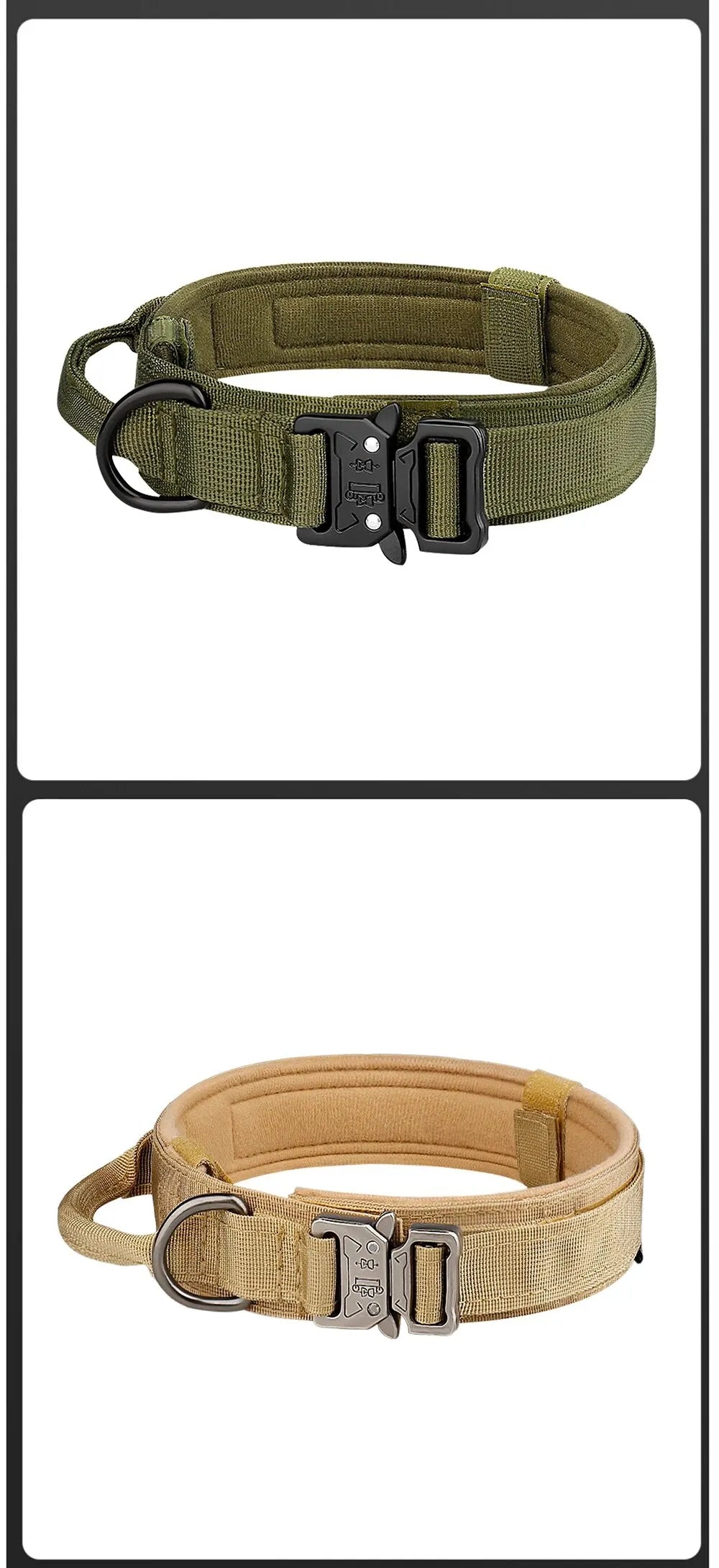 Pet Products Outdoor Tactical Dog Collar Metal Buckle Breathability Nylon Collar Medium and Large Dog Training Neck Collar Dog Beauty World Shop