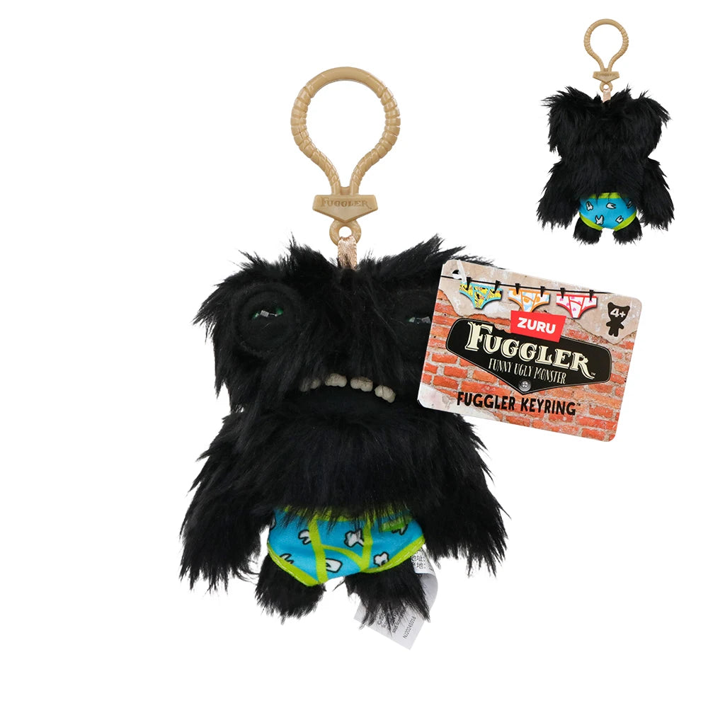 Fuggler Soft Plush Dolls Keychain Ugly Grin Teeth Monster Pendant Fugg Wide Eyed Weirdo Black Funny Backpack Keyring Gifts11CM Beauty World Shop