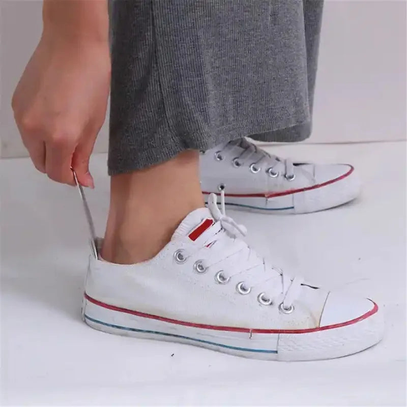 1pc stainless steel metal shoehorn, portable shoehorn, shoe wearing aid, essential for home travel Beauty World Shop