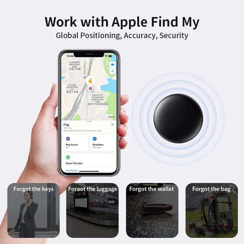 Anti-lose Security Finder Long-Distance Tracker for Apple Find My Voice Locate Suitcase Keys Bag Toys Smart Tag for IOS iPhone Beauty World Shop