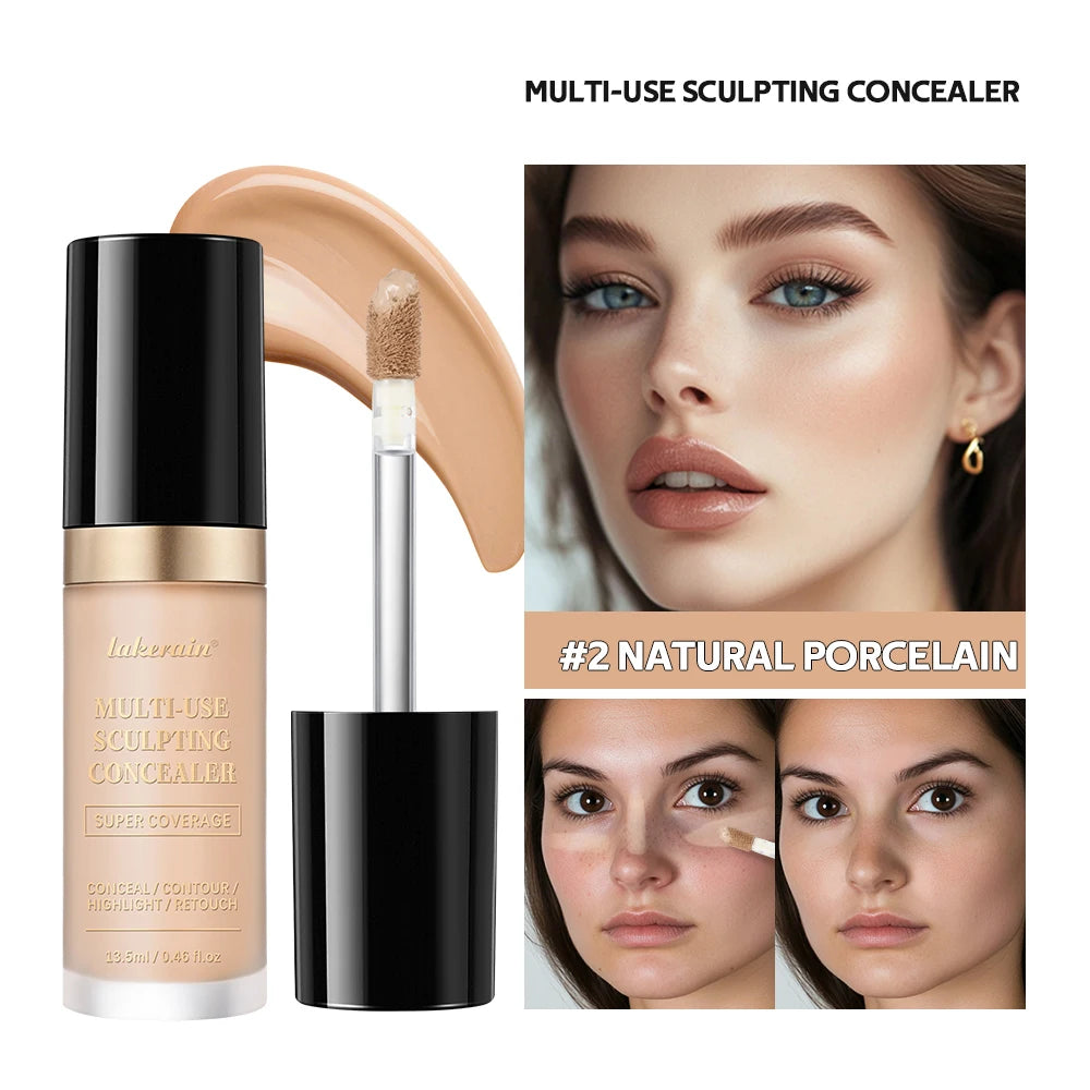 Long-lasting Coverage Concealer Matte Foundation Multi-Use Cream Oil Free Highlight and Retouch Face Makeup Products for Women Beauty World Shop