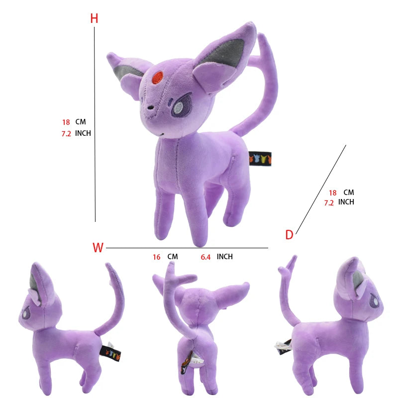 Leafeon Vaporeon Glaceon Sylveon Espeon Umbreon Vaporeon Sylveon Plush Toys Game for Collectible Gift,Soft Plushies Stuffed Beauty World Shop