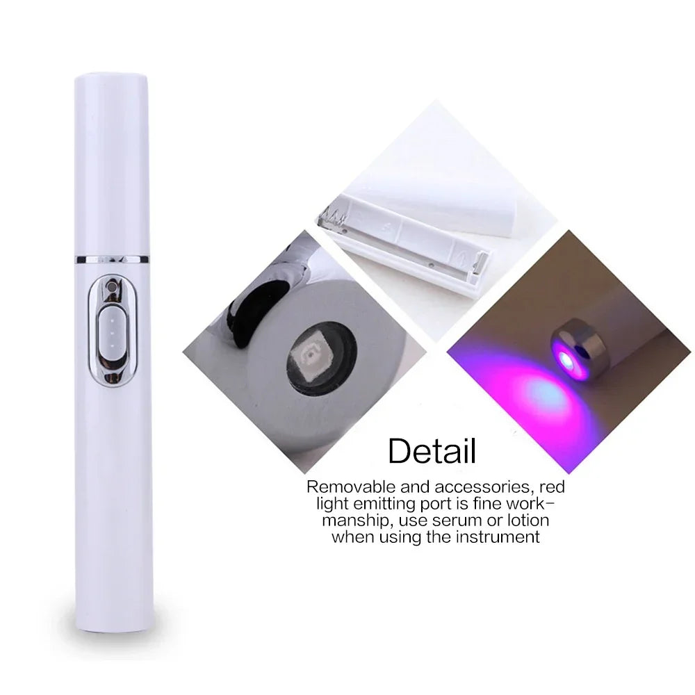 Blue Light Therapy Acne Laser Pen,LED Face Light Therapy For Scar Wrinkle Removal Treatment Device,Skin Care Beauty Appliances Beauty World Shop