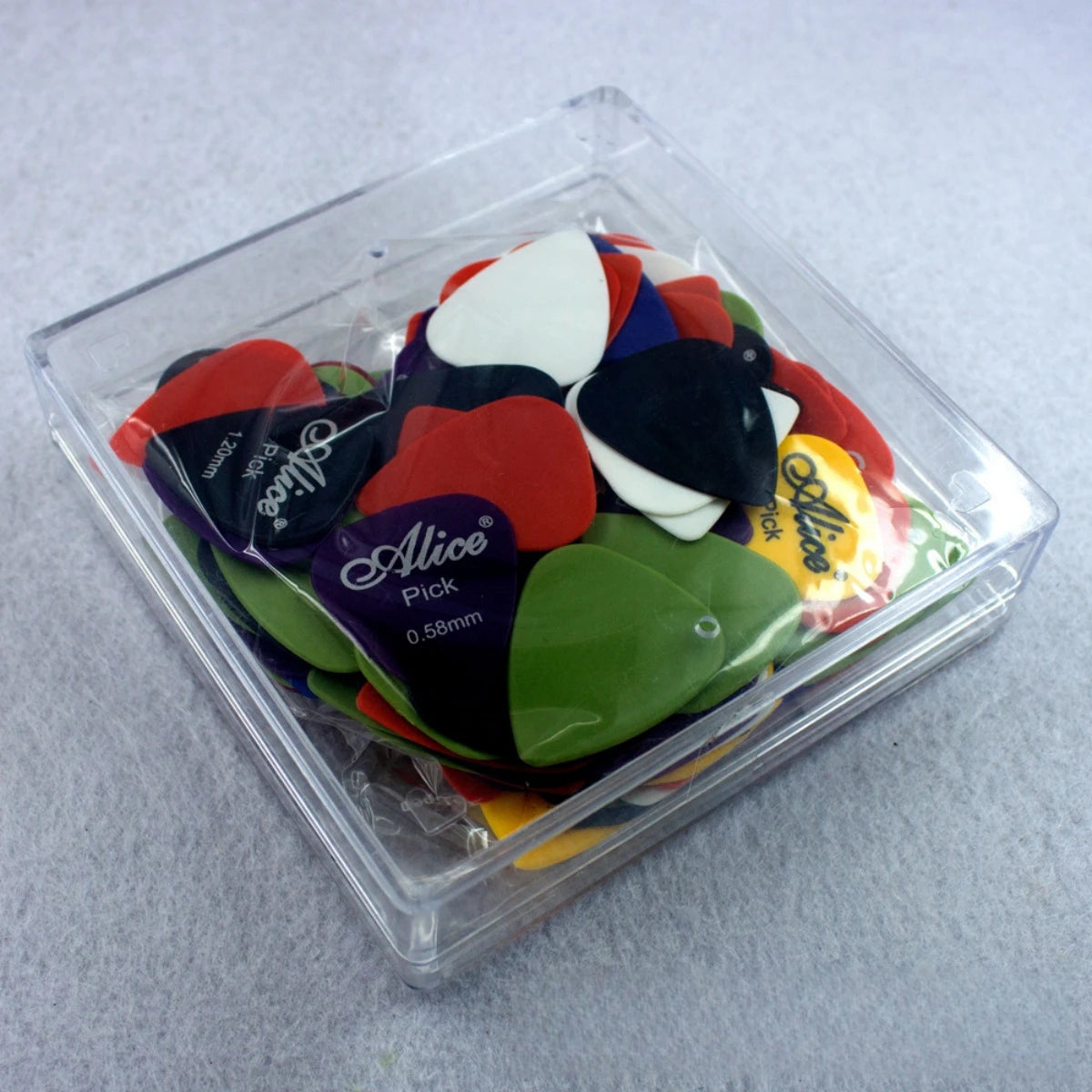 Alice Guitar Pick Mixed ABS Premium Matte Anti-Skid Guitar Pick 24/50/100 Pieces w/ Pick Box /for Acoustic Electric/Ukulele Beauty World Shop