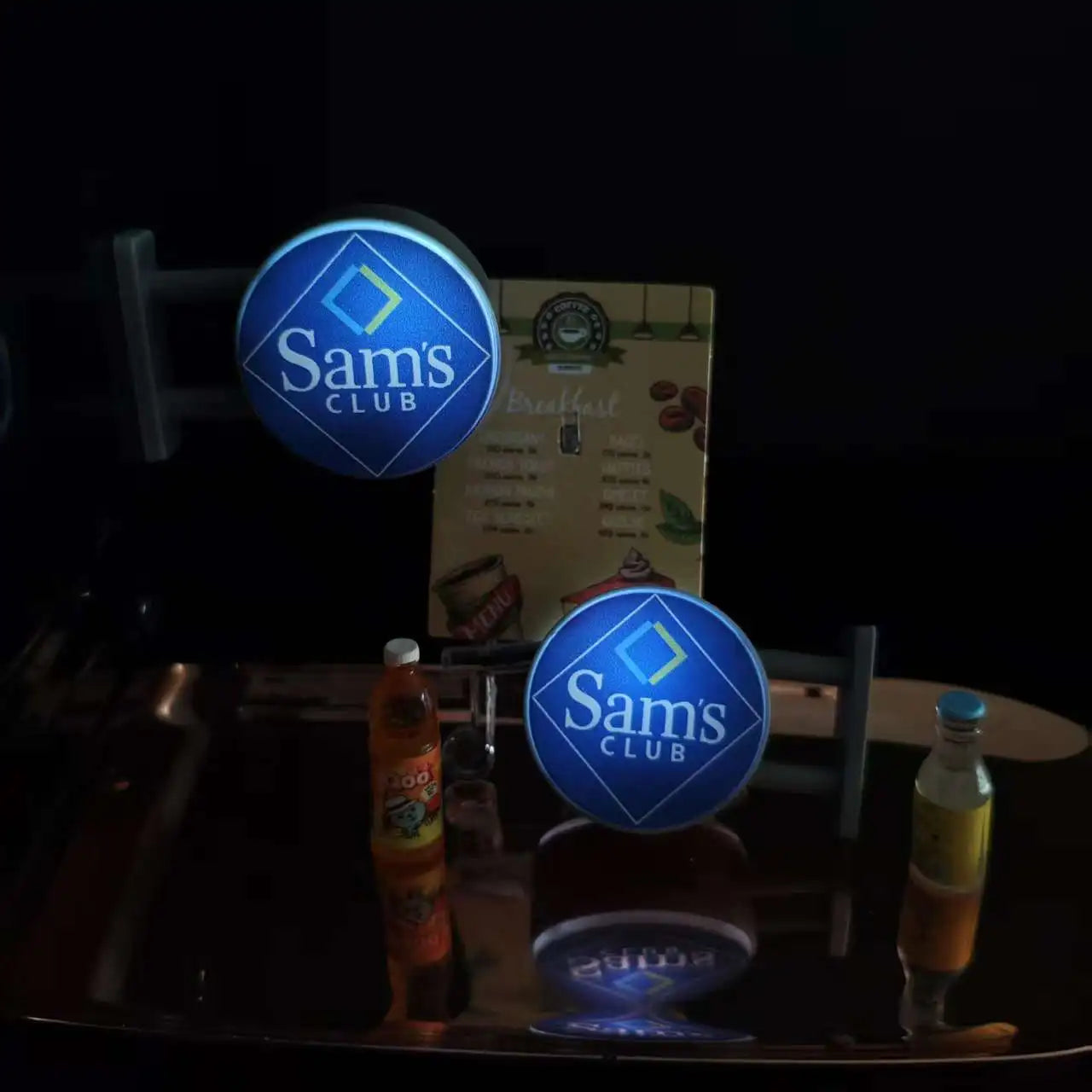3d Magnetic Fridge Stickers Convenience Store Magnets Light Signs Ornaments Sam'S Supermarket Luminous Light Box Decorative Beauty World Shop