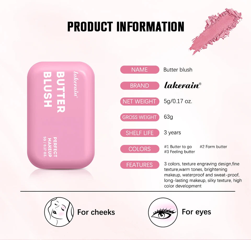 Professional Makeup Powder Blush 12HR Wear Vegan Formula Blusher Makeup Blush in Bar Cosmetics Palette Powder Pink Cream Face Beauty World Shop
