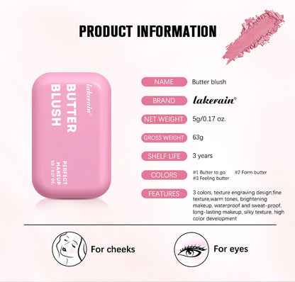 Professional Makeup Powder Blush 12HR Wear Vegan Formula Blusher Makeup Blush in Bar Cosmetics Palette Powder Pink Cream Face Beauty World Shop