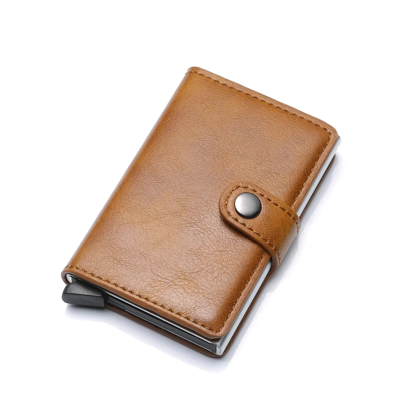Rfid Credit Card Holder Men Wallets Luxury Small Smart Wallet Metal Business Mini Cardholder Case Women Minimalist Walet for Men Beauty World Shop