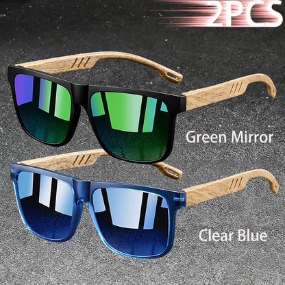 Fashion Vintage Square Square Frame Sunglasses Men Women Fishing Driving Man Luxury Brand Designer Sun Glasses  Eyewear Beauty World Shop