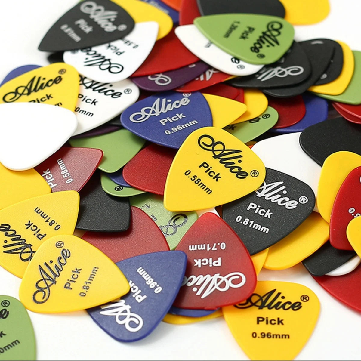Alice Guitar Pick Mixed ABS Premium Matte Anti-Skid Guitar Pick 24/50/100 Pieces w/ Pick Box /for Acoustic Electric/Ukulele Beauty World Shop