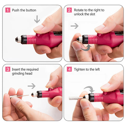 Nail Sander Set Electric Nail Drill Machine Grinding Equipment Milling Cutter For Manicure Pedicure Strong Polishing Tools
