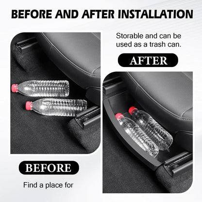 For Tesla New Model Y 2025 Juniper Launch Under Seat Storage Box Case Car Seat Organizer Vehicle Underseat Drawer Tray Accessory Beauty World Shop
