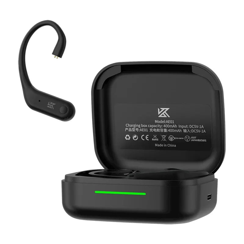 KZ AE01 Wireless Upgrade Cable Bluetooth-compatible 5.4 Earphones Wire HIFI Wireless Ear Hook With Charging Case For ZSX ZAR PR2