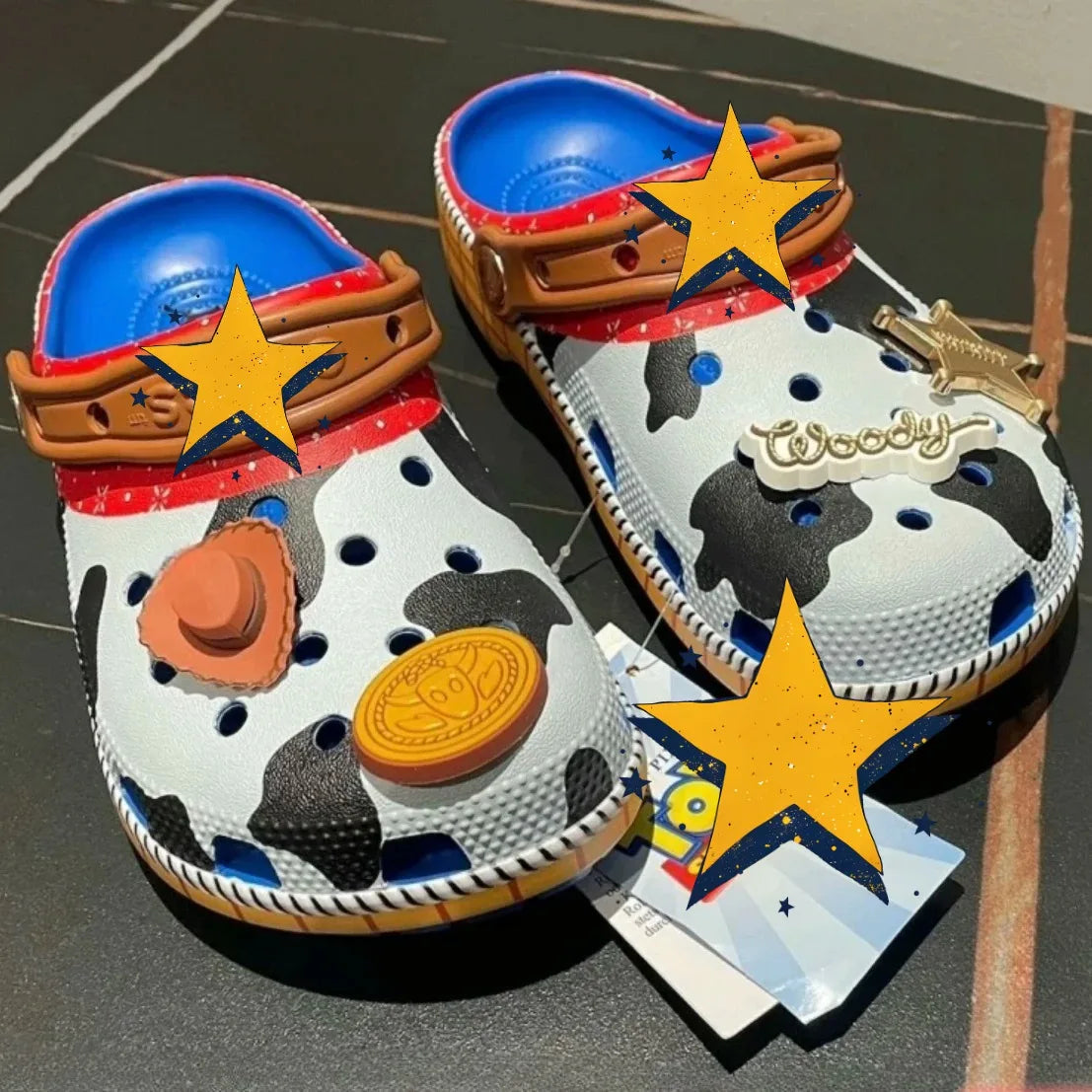 Woody Sandals Slippers with Accessories Woody Classic Clogs Anime Peripheral Accessory Beauty World Shop