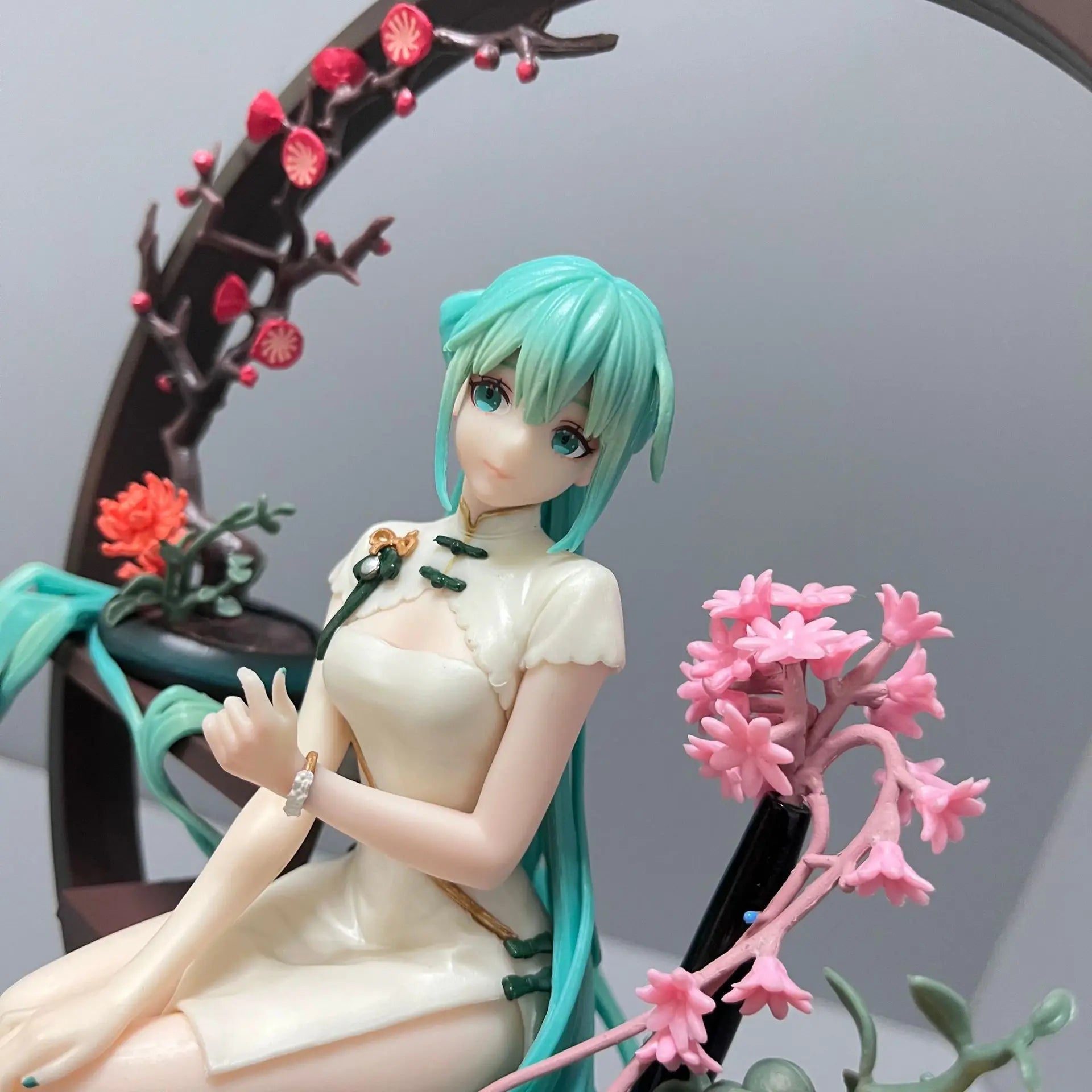 25cm Hatsune Miku In Cheongsam 1/7 Beautiful Girl Figure Model Statue Boys Collection Desktop Decoration Ornament Toys Gifts Beauty World Shop