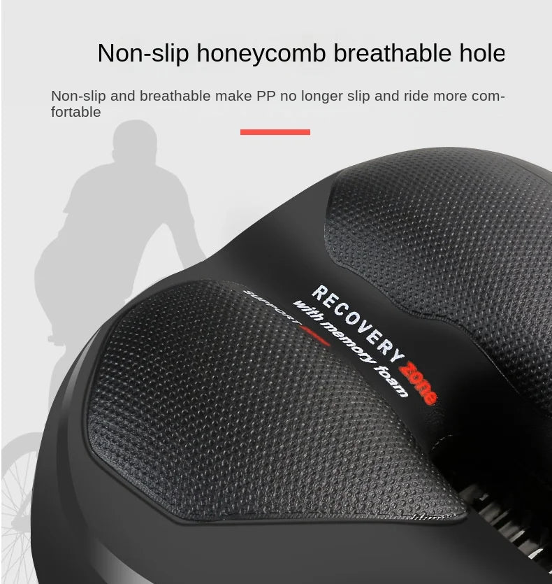 ESLNF Hollow Breathable Bicycle Saddle MTB Road Bike Saddle Shock Absorbing Comfortable Big Butt Bike Seat Bicycle  Accessories Beauty World Shop