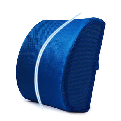 Car Lumbar Support Cushion Memory Foam Waist Pillow 2 Color Auto Seat Back Cushion for Car Chair Home Office Relieve Pain Beauty Trend Shop