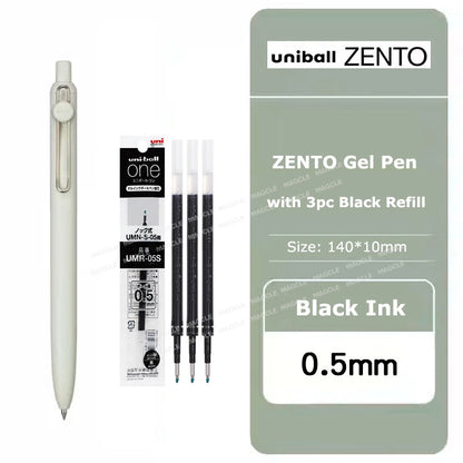 uniball ZENTO Standard 0.38/0.5mm Gel Pens,Water-Based Smooth Writing Roller Ball Pens Fit for a variety of occasions Stationery Beauty World Shop