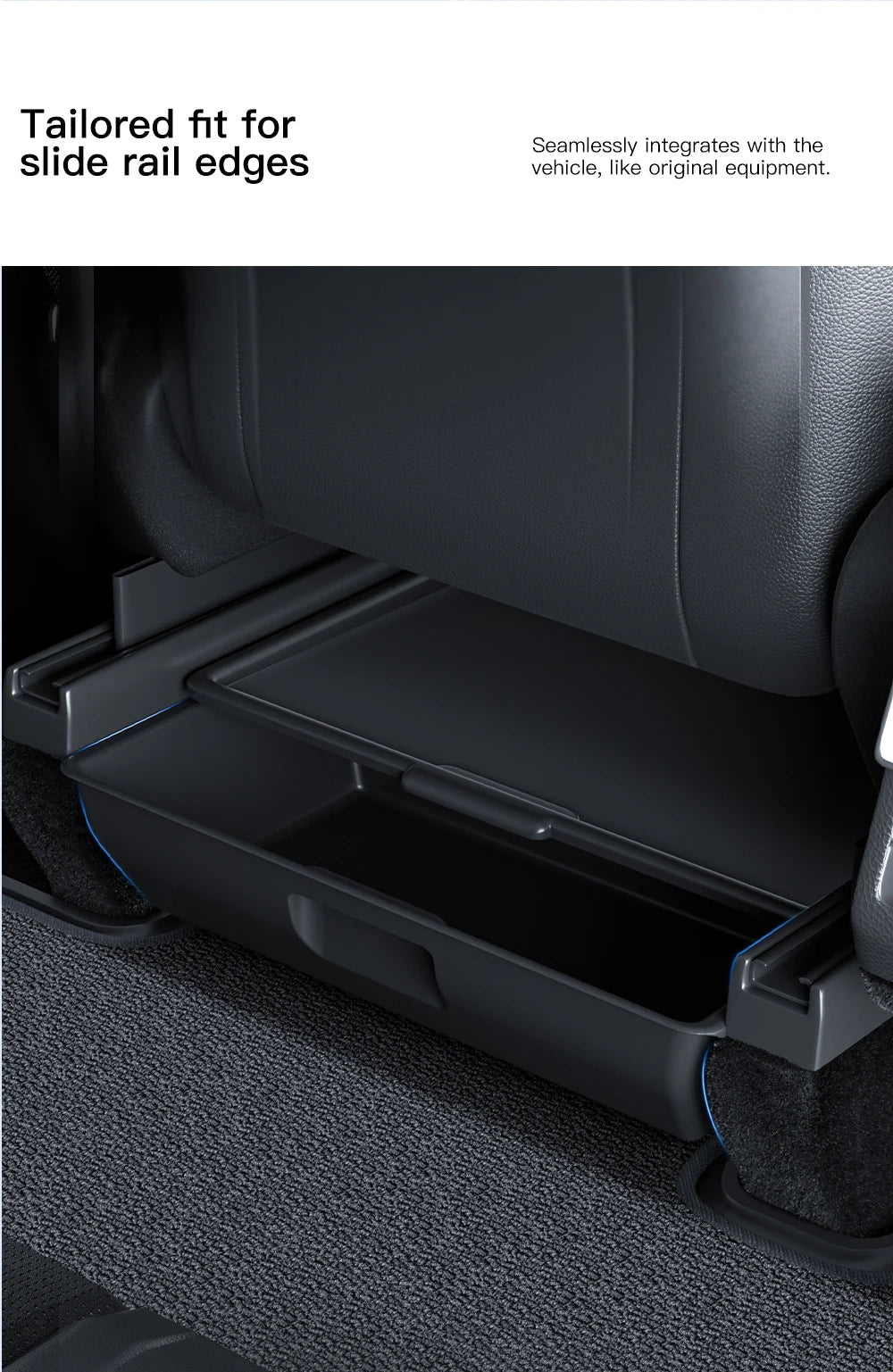 YZ For Tesla Model Y Juniper 2026 Underseat Storage Box Seats Drawer TPE Hidden Storage Tray Push Pull Car Organizer Accessories Beauty World Shop