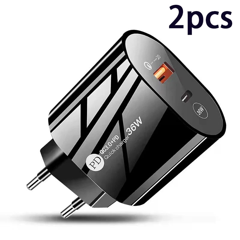Pd 36w Usb Charger Quick Charge 3.0 Fast Phone Wall Charger Adapter For Iphone 13 12 Pro Ipad Huawei Xiaomi Samsung Beauty World Shop