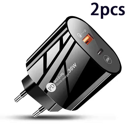 Pd 36w Usb Charger Quick Charge 3.0 Fast Phone Wall Charger Adapter For Iphone 13 12 Pro Ipad Huawei Xiaomi Samsung Beauty World Shop