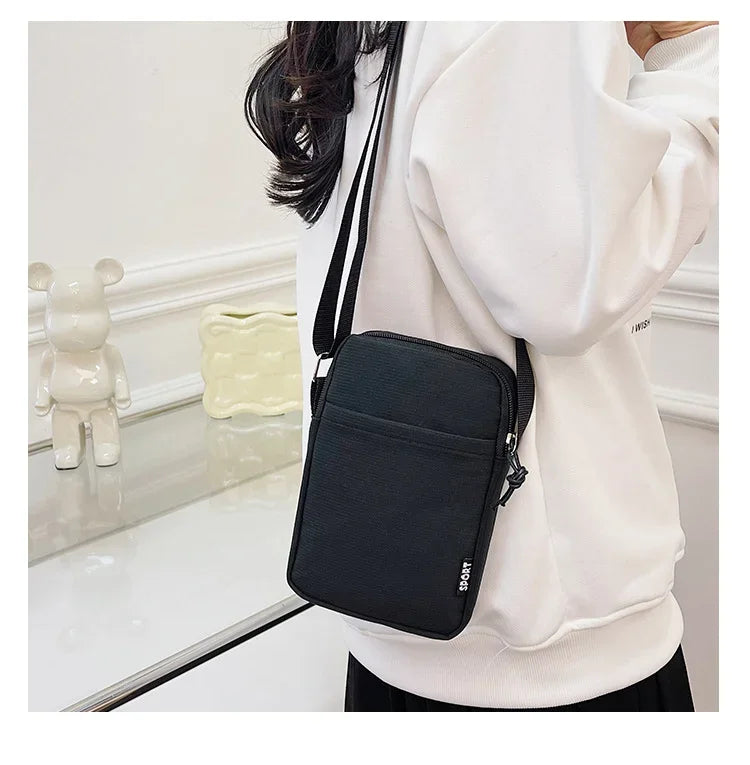 New Fashion Simple Casual Shoulder Messenger Bag, Women's Portable Mobile Phone Bag, Vertical Coin Key Bank Card Shoulder Bag Beauty Trend Shop