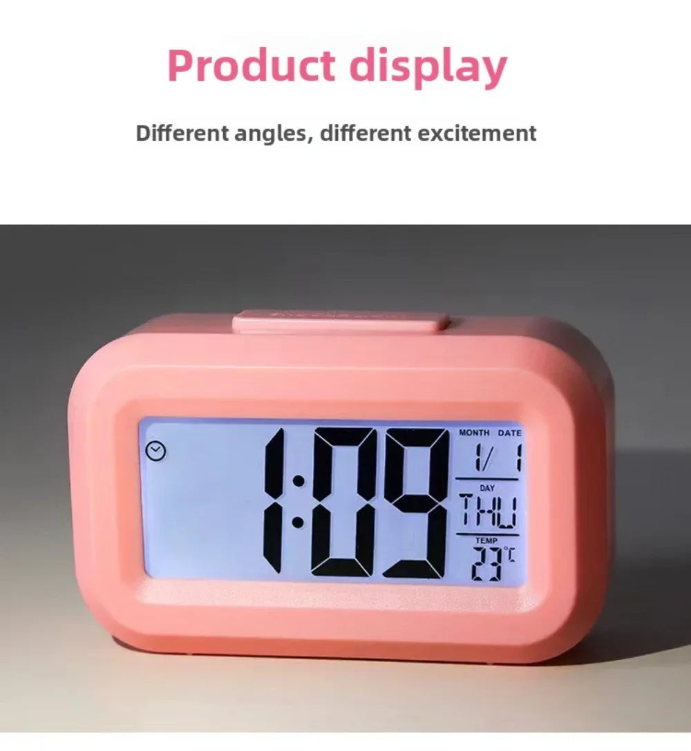 Digital Led Clock Household Bedside Battery Powered Multi-function Alarm Clock Desk Things for the Room Table Clocks Home Decor Beauty World Shop