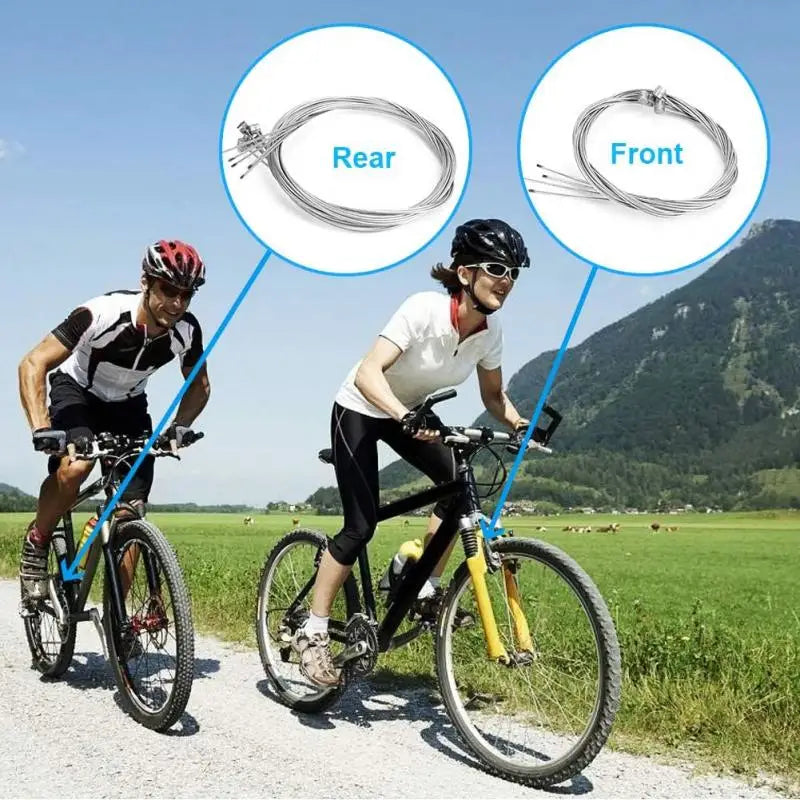 10/5/3/1PC 2M MTB Bicycle Brake Line Bicycle Speed Line Fixed Gear Shifter Gear Brake Cable Set Core Inner Wire MTB Road Bike Beauty World Shop