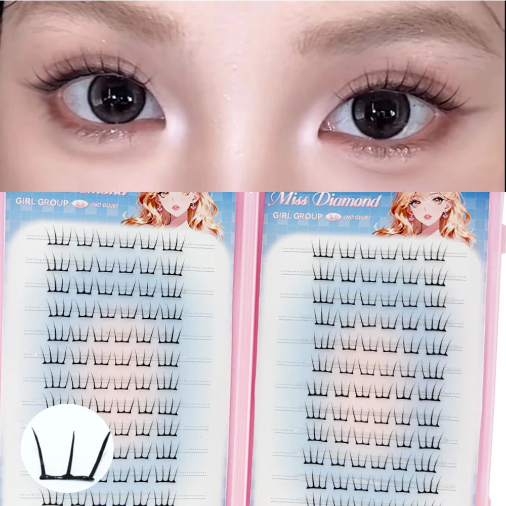 Large Capacity Korean Style Eyelashes Clusters Dense Comics Artificial Eyelashes Perfect Makeup Tool For Girls Enlarge Your Eyes Beauty World Shop
