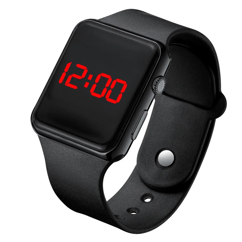 Simple Digital Watch for Men Women Fashion Sport LED Electronic Watch Black Silicone Wristband Casual Mens Watch Reloj Hombre Beauty World Shop