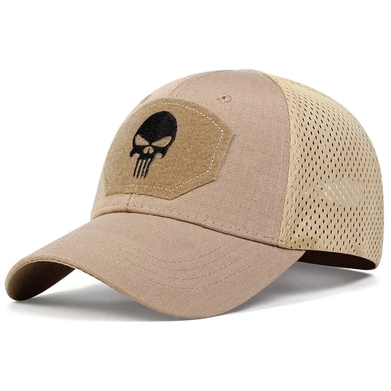 2025 NEW Skull Embroidered Top with Patch Breathable Baseball Caps Spring and Autumn Outdoor Adjustable Casual Hat Sunscreen Hat Beauty World Shop