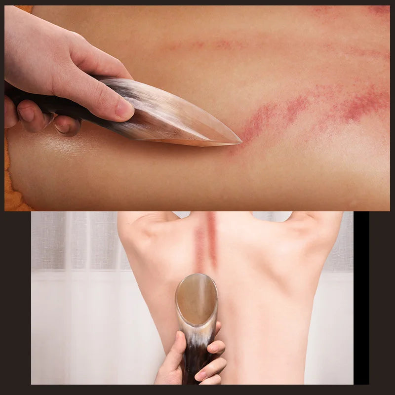 Natural Buffalo Horn No Stress Massage Tool SPA Therapy Massager Scraping Board Beauty World Shop